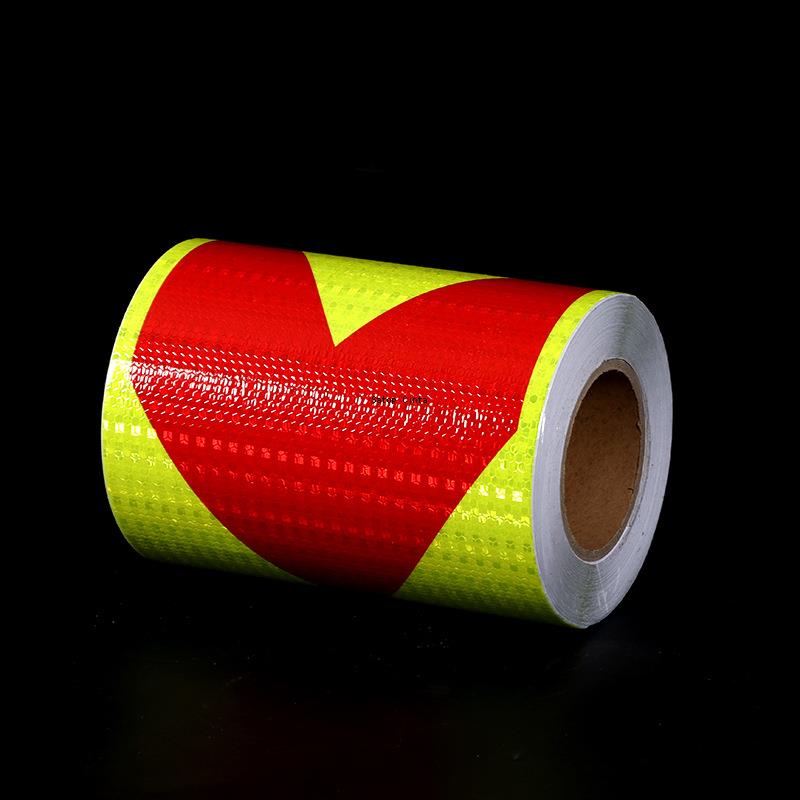 20 cm x 5 m Pfeil Reflektierende Bänder Fluoreszierende Rote Aufkleber Wasserdichte Warnung Sicherheit Reflexion Film Reflektoren Für Dinge