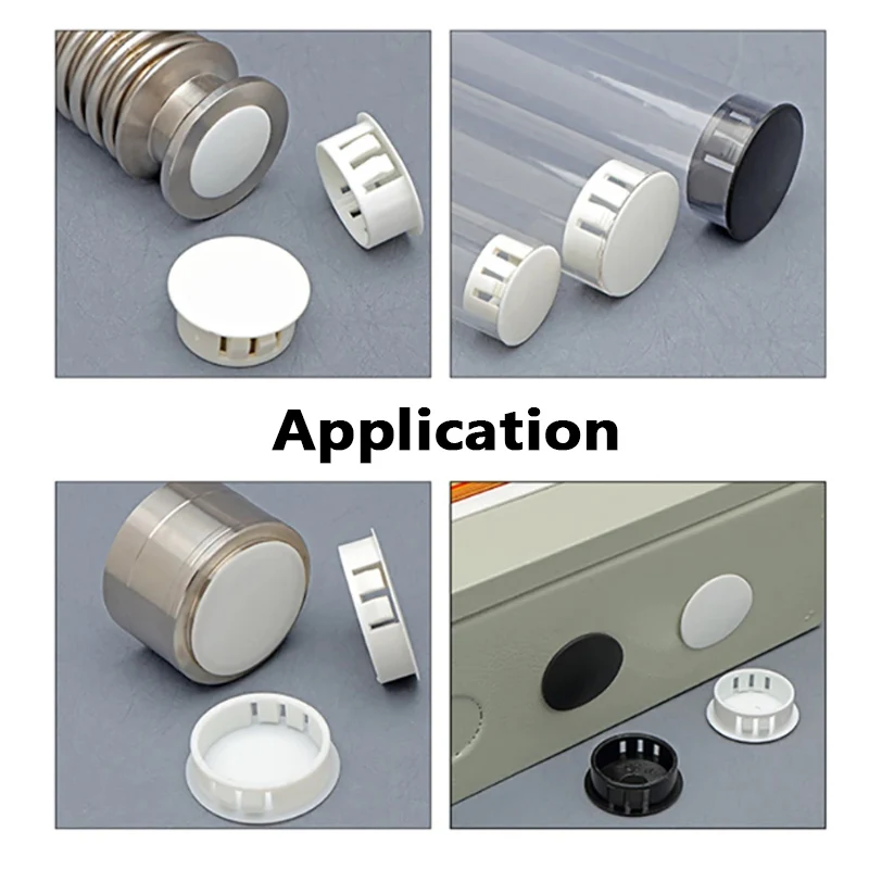 Tappo per foro a scatto bianco 5mm ~ 50mm tappi terminali per tranciatura rotondi in plastica tappi per tubi inserti per tubi tappo