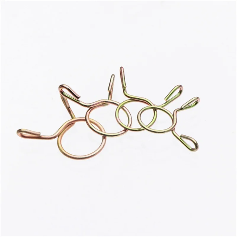 10/30 個ガソリンホーススプリングクランプ 5 〜 14 ミリメートル亜鉛メッキパイプクリップ燃料ラインガソリンパイプ燃料ホースクランプオートバイボート用