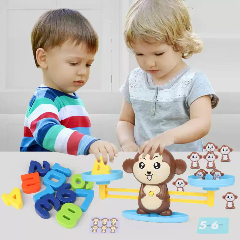 Montessori Math Toy Monkey Balance Baby Montessori Educational Games Number Toy Educational Learning Toys Teaching Material