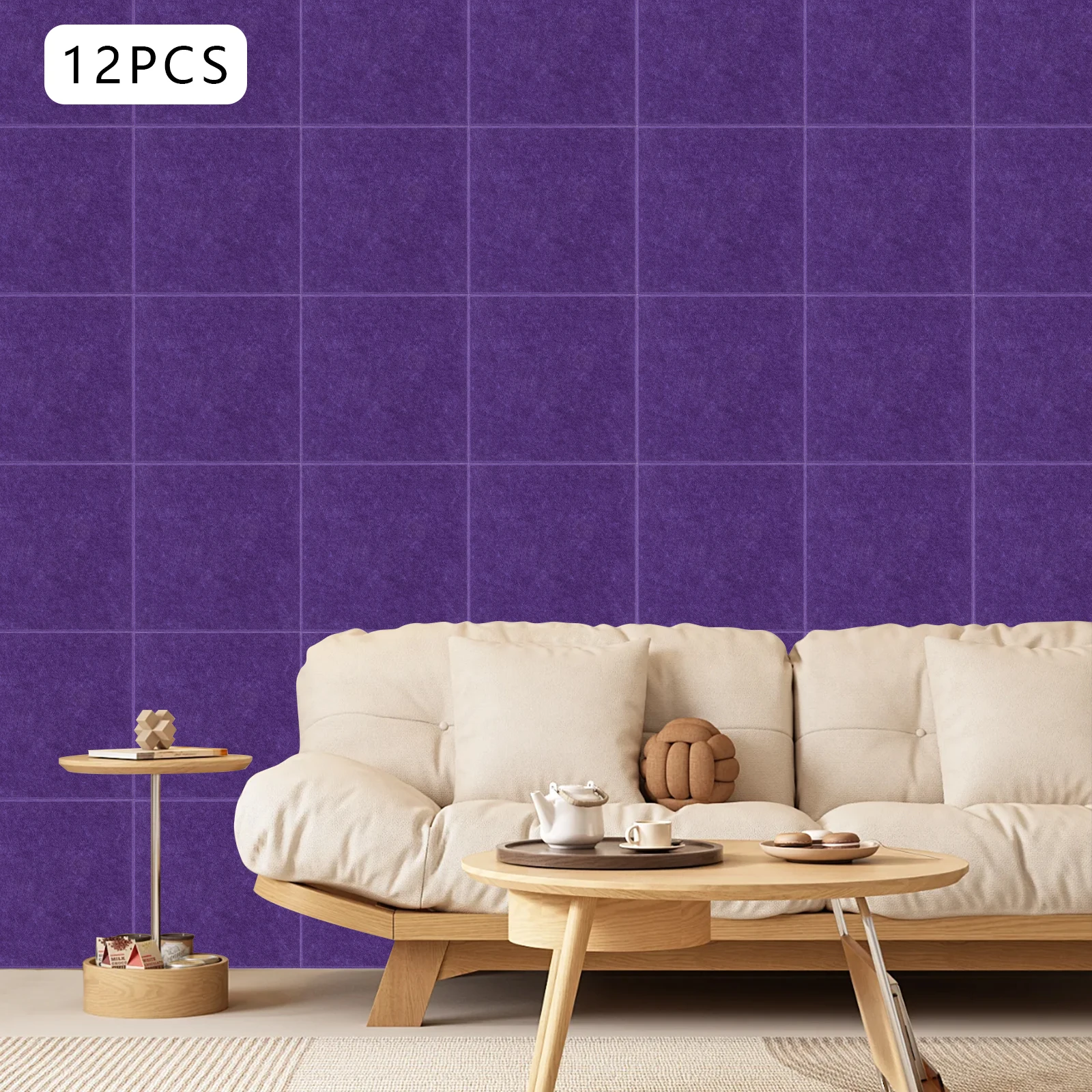 Packung mit 12 selbstklebenden Akustikplatten, hochdichte Schalldämmung, Wand-Akustikschaummatten, Akustikplatten, 30 x 30 x 0,9 cm