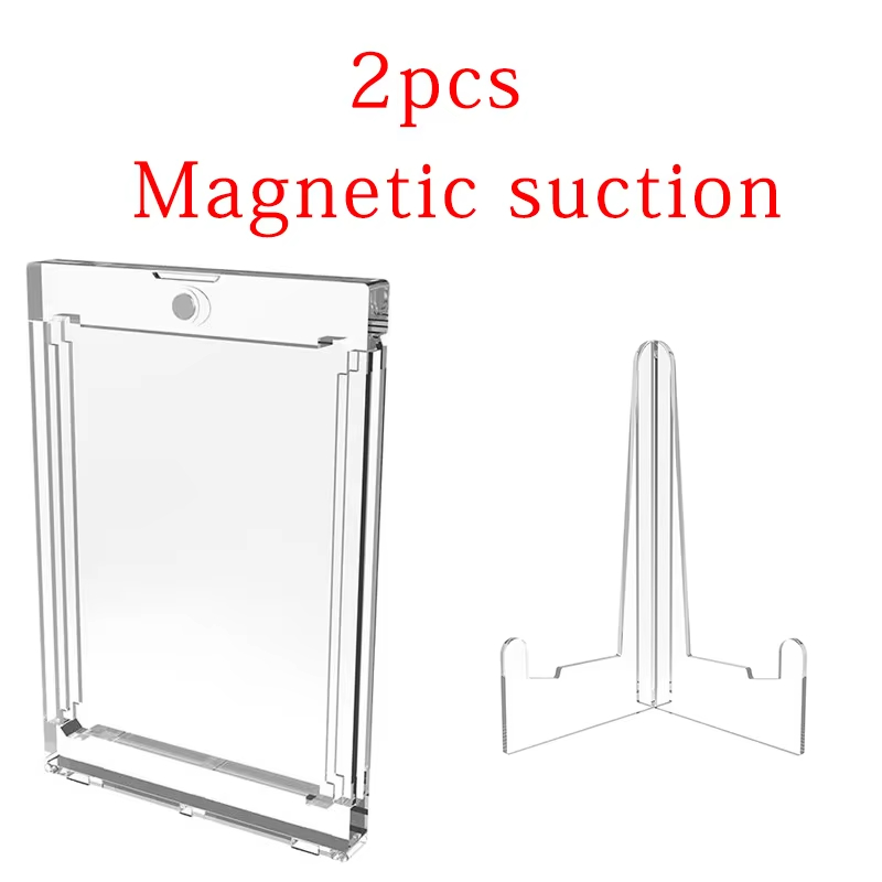 35PT Magnetische Kartenhalter Unterstützung Set Protektoren Hartplastik Hüllen Trading Vitrine Für Pokemon Baseball Sport Yugioh