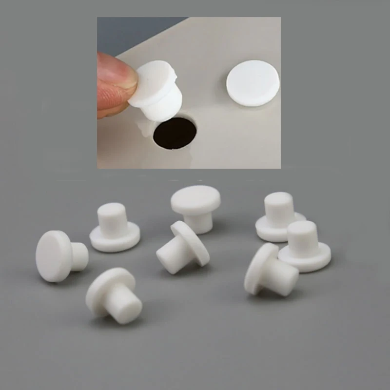 ปลั๊กรูยางซิลิโคนสีขาวเกรดอาหารปลั๊กอุดกันฝุ่นขนาด2มม.-14มม.