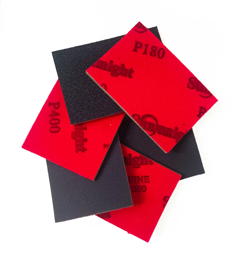 10 ชิ้นฟองน้ํา Sanding Block เปียกแห้งบดฟองน้ําทรายบล็อก 180-2500 กรวดออกไซด์อลูมิเนียม Abrasive Block แผ่นขัด