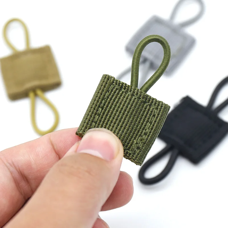 Correa elástica Molle, sistema táctico MOLLE, accesorios de fijación, hebilla fija para linterna de antena PPT, 4/10 Uds.