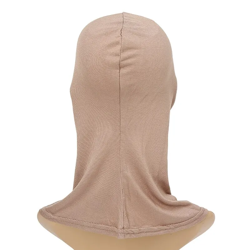 Muçulmano cobertura completa undercap feminino camisa de algodão hijab elástico gorro simples underscarf moda interior bandana turbante