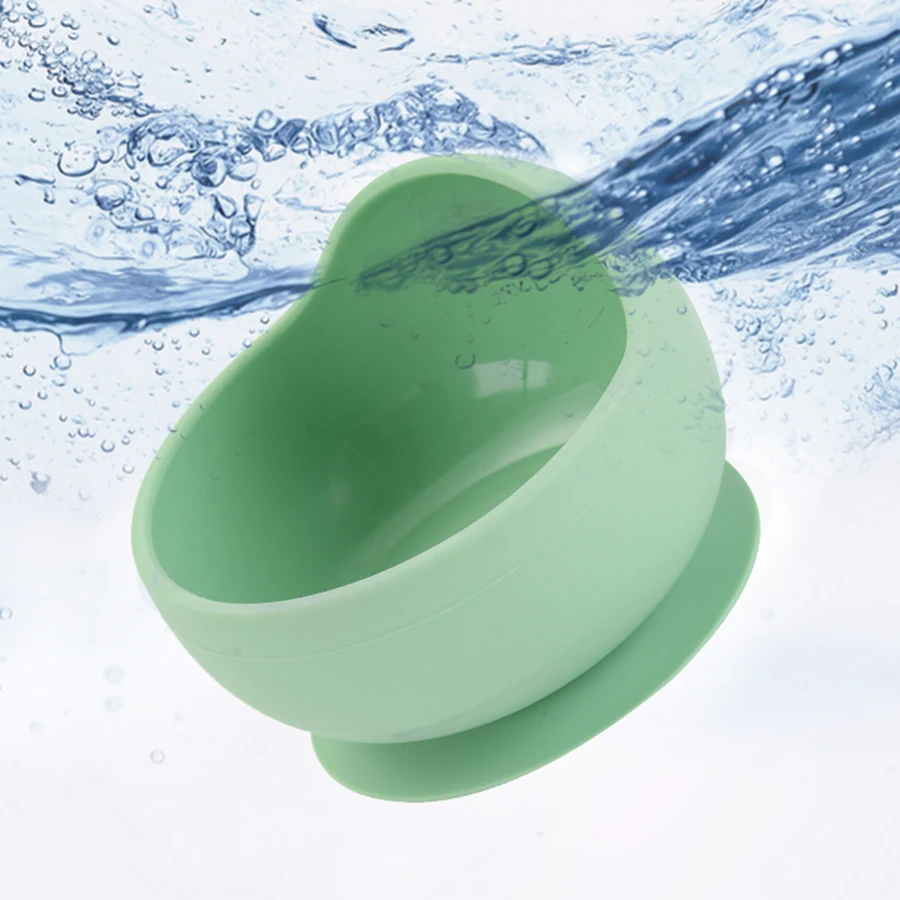 Cuencos de silicona de grado alimenticio para bebés con succión, cuenco de comida de silicona para mantenerse, tazones para niños pequeños, tazón para mezclar mascarilla facial, 1 ud.