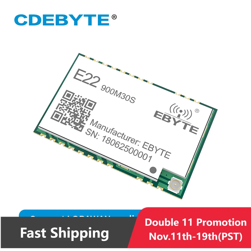 Módulo SX1262 LoRa de alta precisión TCXO CDEBYTE E22-900M30S 915MHz 30dBm transmisor y receptor transceptor