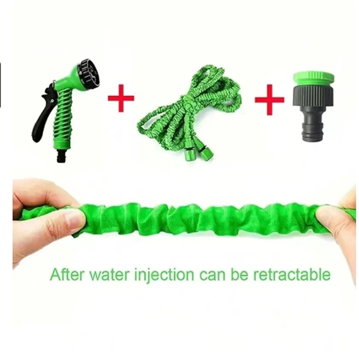 25FT-200FT สวนท่อขยาย Magic ท่อน้ําในครัวเรือนสวนรดน้ําทุกวันเครื่องมือแรงดันสูงรถล้างน้ําปืน