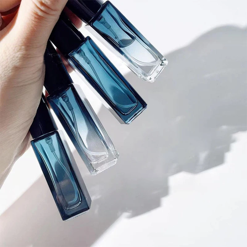 그라데이션 블루 향수병 5ml 9ml 20ml 빈 유리 향수 분무기, 여행용 화장품 리필용 스프레이 병 샘플 바이알