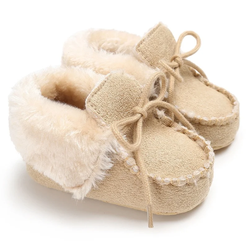 Freshman Baby-Wanderschuhe aus Baumwolle mit weichen Sohlen, warme Herbst- und Winter-Schneestiefel, bequeme Baby-Wanderschuhe