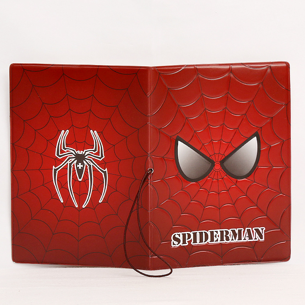 Cartoon Marvel Superheld Muster Reisepasshülle PU Leder Spider-Man Reisepasshülle Reisezubehör Kreditkartenetui