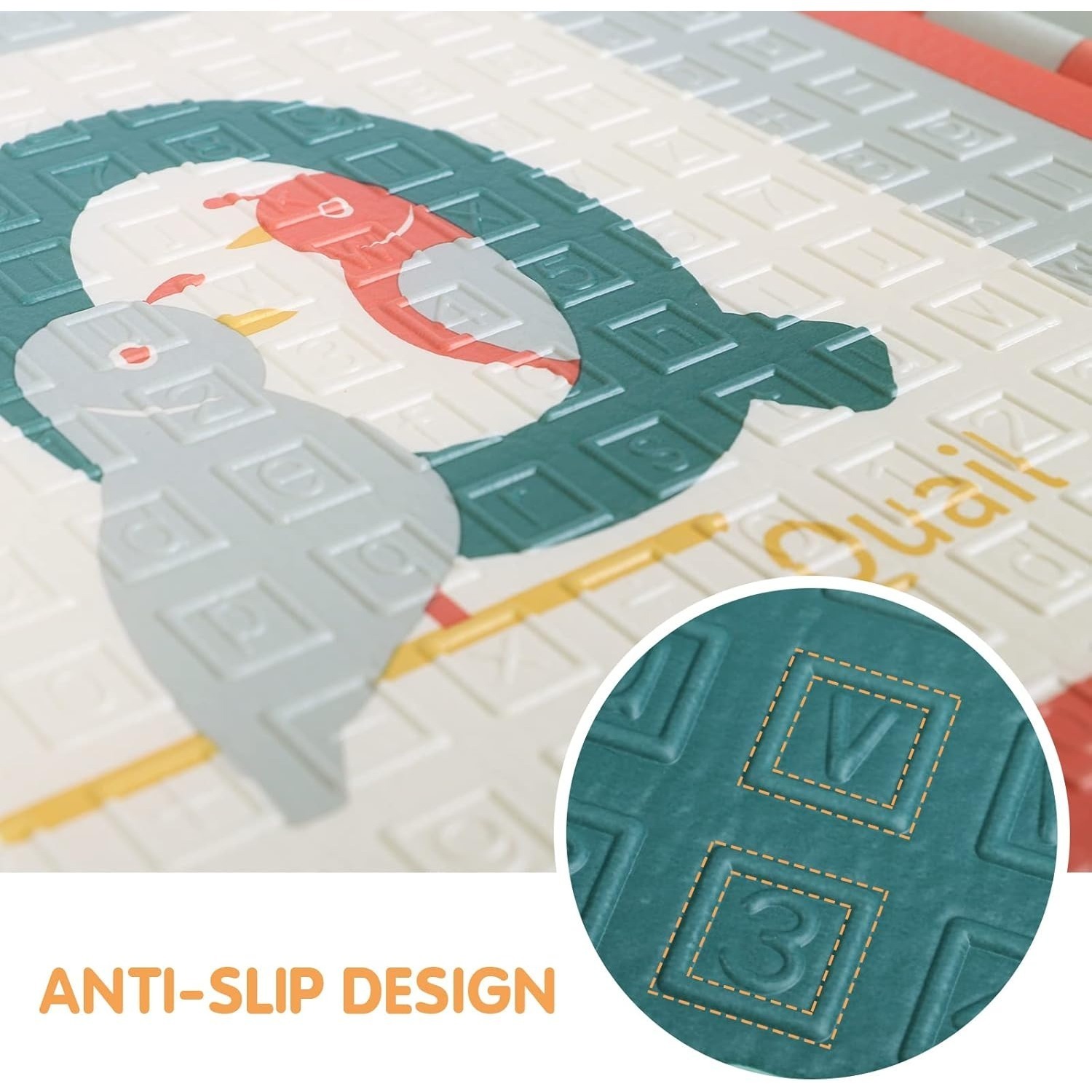 Baby Play Mat, Large Foam Crawling Playmat, Extra Thick Folding Reversible Waterproof Non Toxic Portable Floor Mat for Baby