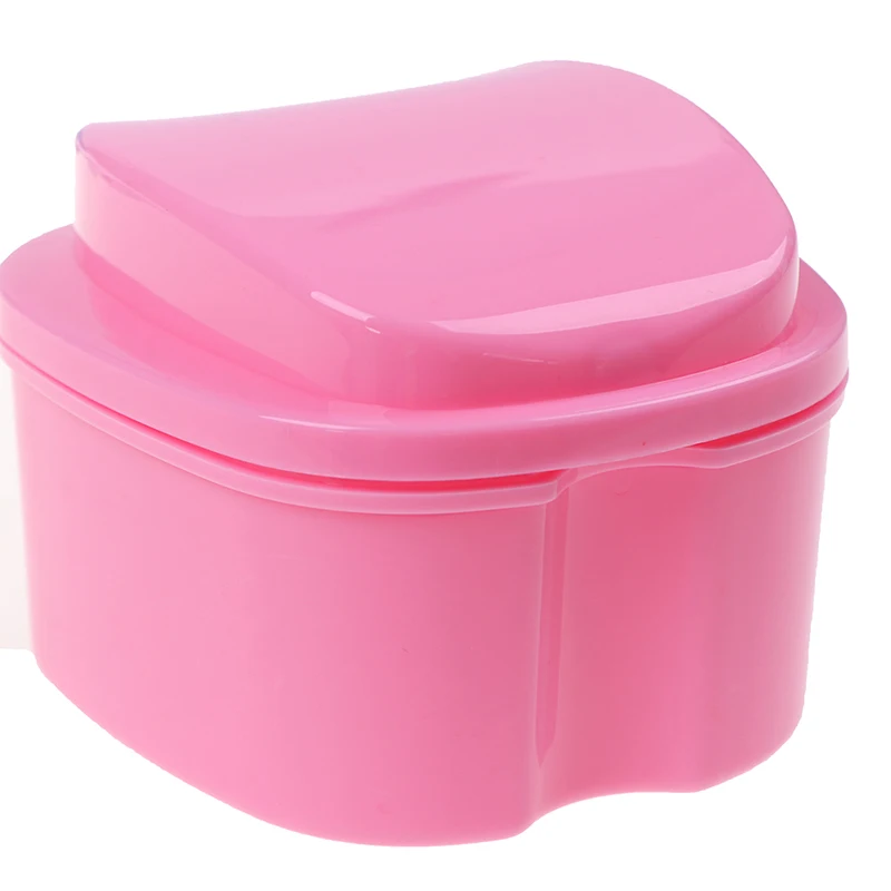 Prothese Bad Box Organizer Dental Falsche Zähne Lagerung Box mit Hängen Net Container Reinigung Zähne Fällen Künstliche Zahn Boxen