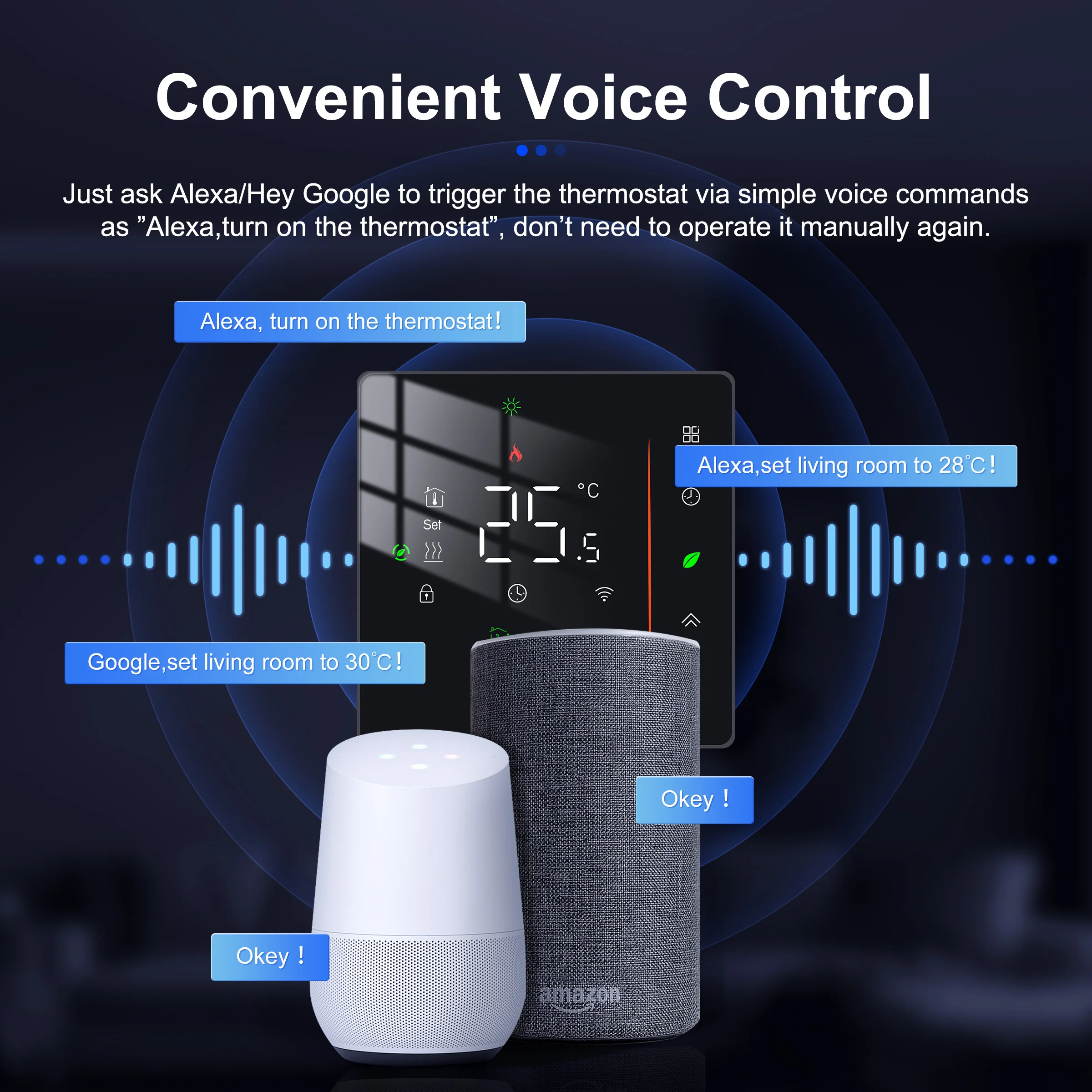 Tuya スマート暖房サーモスタット WiFi 電気/水/ガスボイラー床暖房温度コントローラー Alexa Hey Google をサポート
