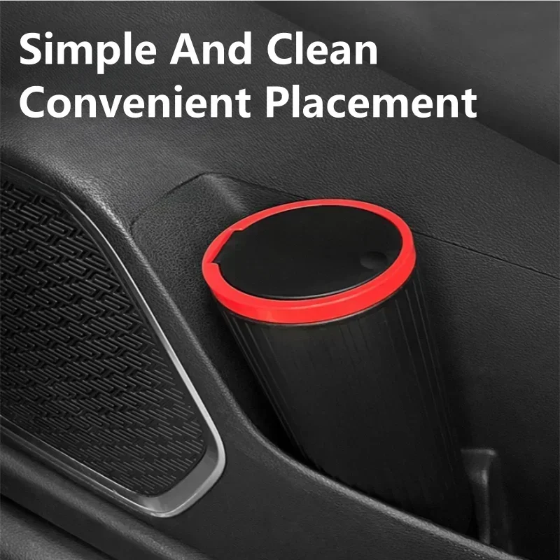 Cubo de basura para coche, Mini organizador de polvo para Interior de coche, contenedor de basura, caja de almacenamiento, cubo, accesorios para automóvil