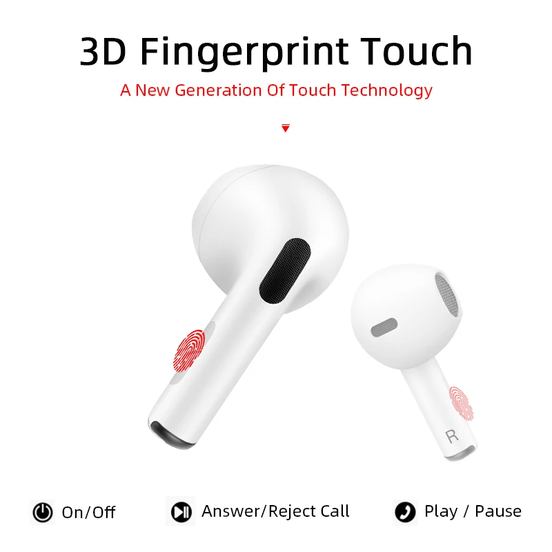 Handsfree fone de ouvido pods pro6 fone fones de ouvido bluetooth para presentes de natal sem fio com microfone para todos os smartphones