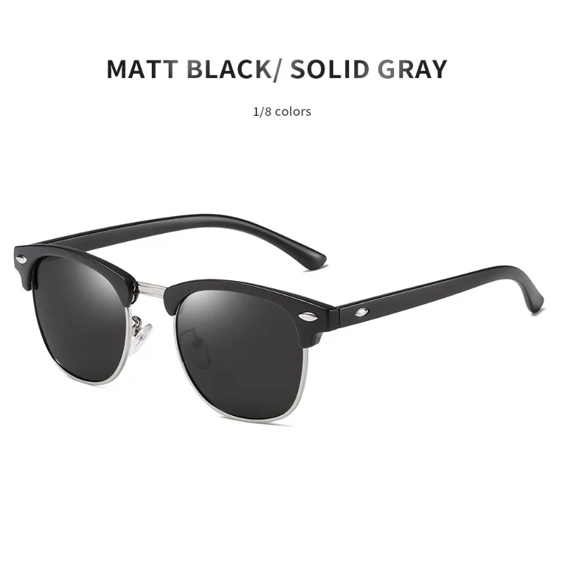 2025 Nuevo estilo: 1 pieza de gafas de sol polarizadas de plástico, unisex, de moda, versátil, estilo retro