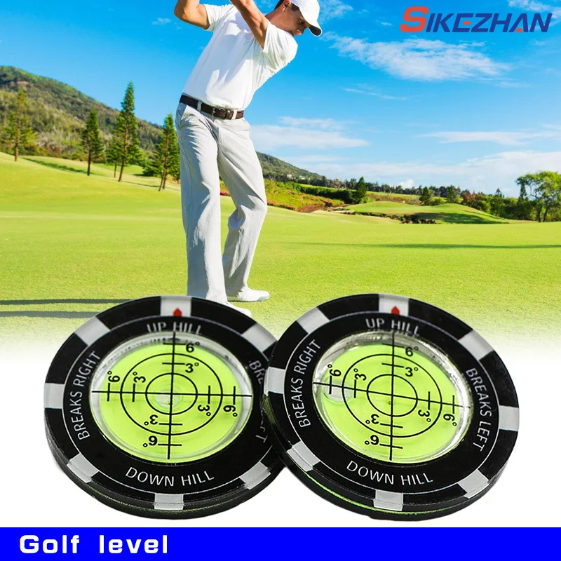 Marcador de pelota de Putt de Golf, lector verde de Putt de Golf redondo de alta precisión, ayuda para poner pendiente de Golf, lector de Putting, 1 ud.