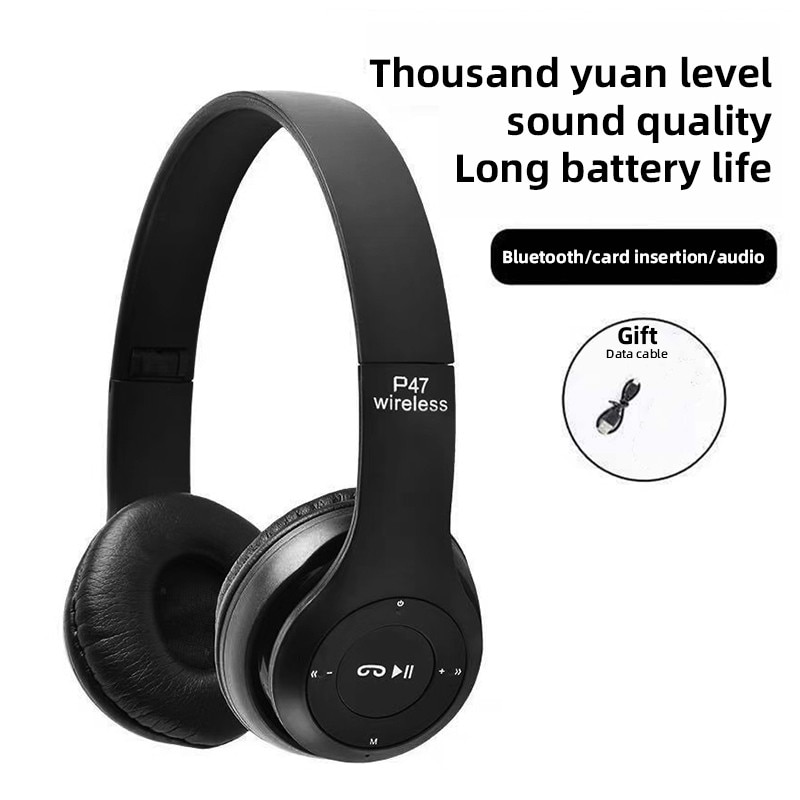Stereo P47 Headset 5.0 Bluetooth Headset Folding Series Drahtloses Sportspiel-Headset für Huawei XiaoMi Smartphone