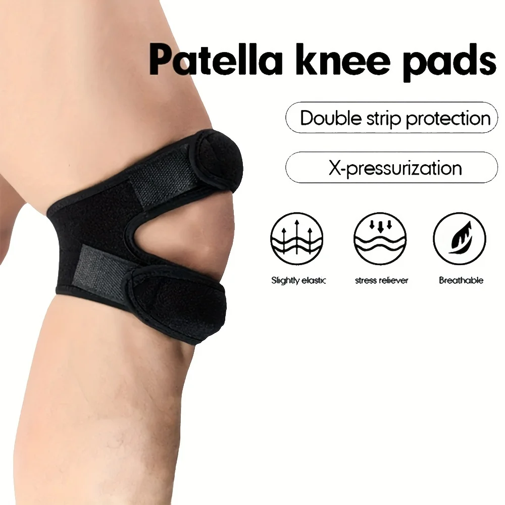 WRELS Ginocchiera per rotuleo Ginocchiera sportiva Fascia per ginocchio regolabile Protezione professionale Protezione con cintura Fascia per ginocchio aperta