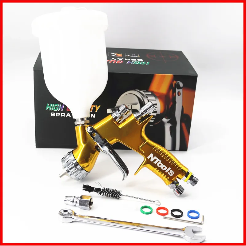 Pistola pulverizadora de alta calidad Ntools, pistola pulverizadora de pintura para coche TE20/T110, boquilla de 1,3/1,8mm, pistola pulverizadora de aire a base de agua, aerógrafo