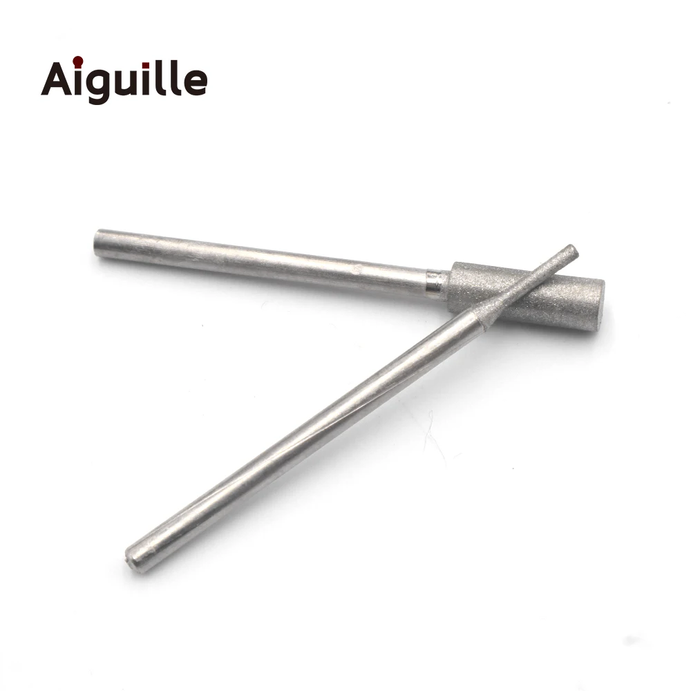 10 Chiếc 400 #2.35Mm Vít 1-6Mm Kim Cương Xay Burr Ngọc Đánh Bóng Kim Cương Bit Răng bit Kim Cương Xay Điểm