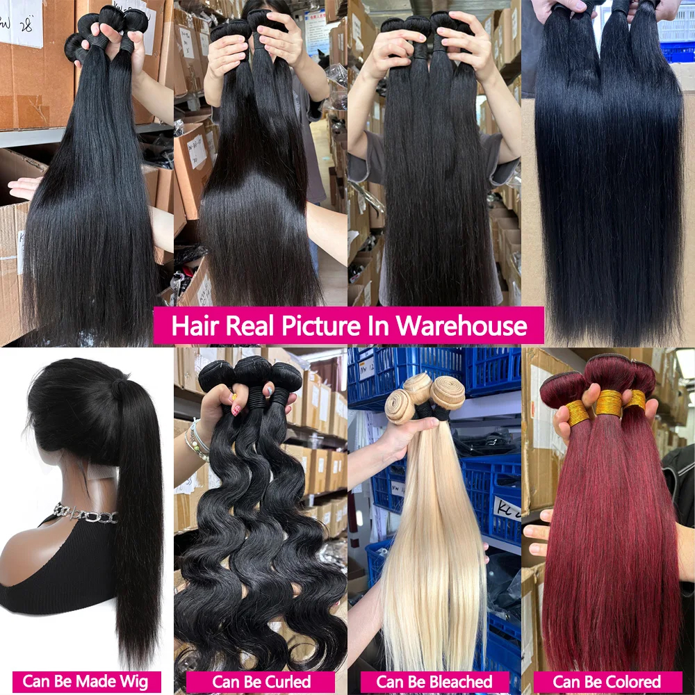 12A Gerade Echthaar-Bündel, 100 % Echthaar, 32-Zoll-Bündel, Echthaarverlängerungen, burmesische Rohbündel, 3–5 Tage Lieferung