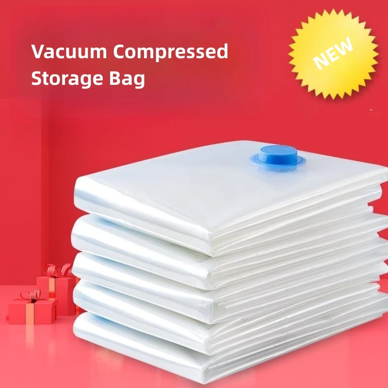 3-5PCS ถุงสูญญากาศและปั๊มสําหรับจัดเก็บเสื้อผ้าขนาดใหญ่การบีบอัดพลาสติก Empty Bag อุปกรณ์เสริมคอนเทนเนอร์