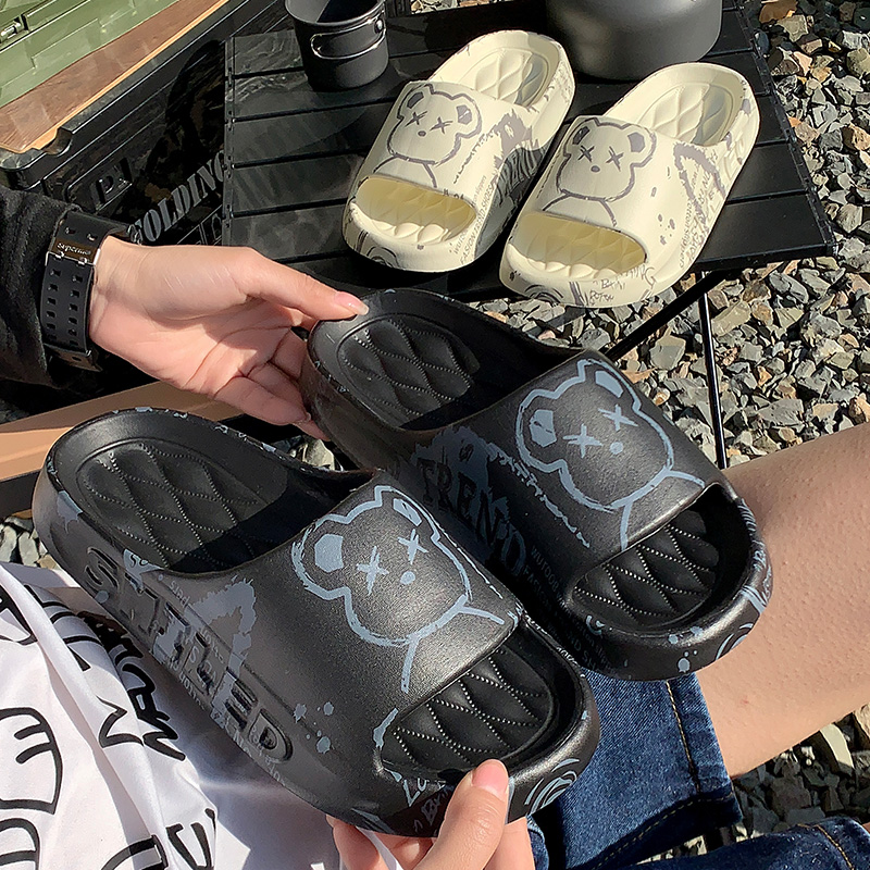 Chinelos de interior para mulheres em casa, adequados para todas as estações, elegantes para caminhadas na rua, chinelos de casal para homens