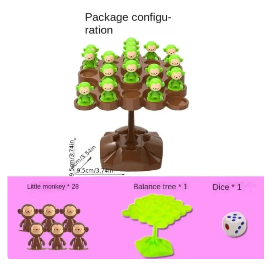 Monkey Balance Tree Focus Balance การฝึกอบรมของเล่นเด็กพับเพลง Series เด็ก Interactive Board เกม