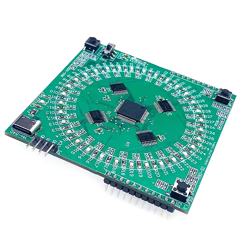 LQFP64 LED Flowing Lamp Diy Kit Welding Practice Module SMD Soldering PCB Electronic Light-emitting Components for Beginners