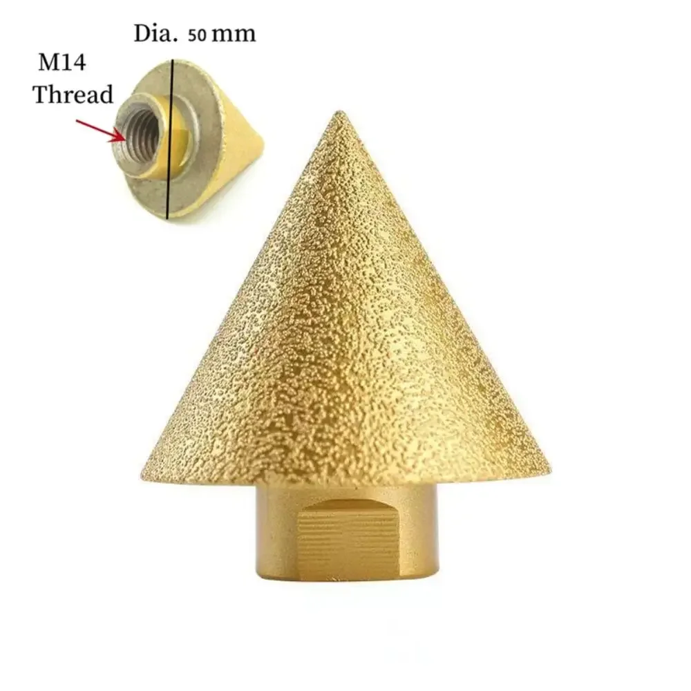 M14 Thread Diamond Beveling Chamfer Bit 38/50mm Cone Punching Expanding Drill Bit Grinding Wheel Ceramic Tile Chamferer