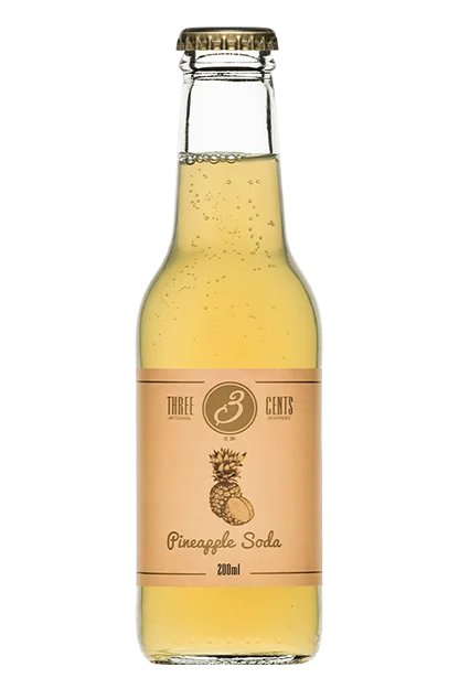 Ananas Soda kohlensäure haltiges Getränk 200ml-drei Cent