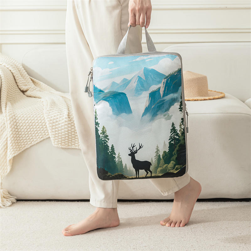 5 Teile/satz Reise Veranstalter Set Zipper Lagerung Tasche Große Kapazität Tasche Komprimierbare Unterwäsche Koffer Gepäck Verpackung Würfel