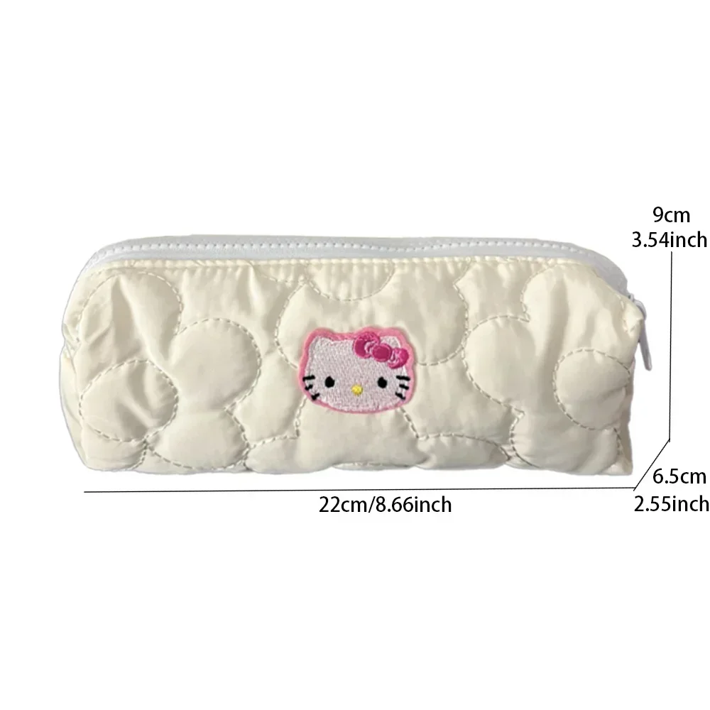 Kawaii การ์ตูน Hello Kitty ดินสอกระเป๋าขนาดใหญ่ความจุดินสอน่ารัก Kt แมวสาวแต่งหน้ากระเป๋านักเรียนโรงเรียนเครื่องเขียน Office
