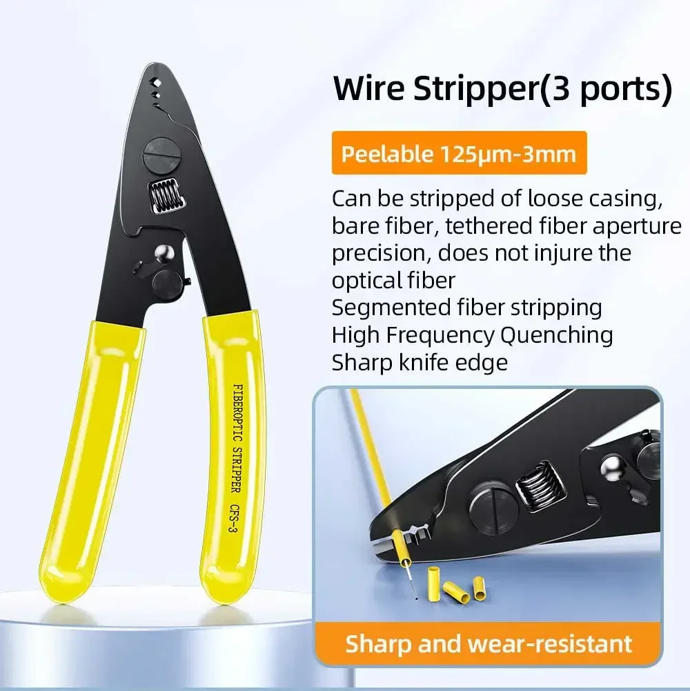 ZoeRax 11-in-1-FTTH-Glasfaser-Toolkit mit -70 ~ + 10 dBm optischem Leistungsmesser, 10 MW visueller Fehlerorter, Glasfaserschneider