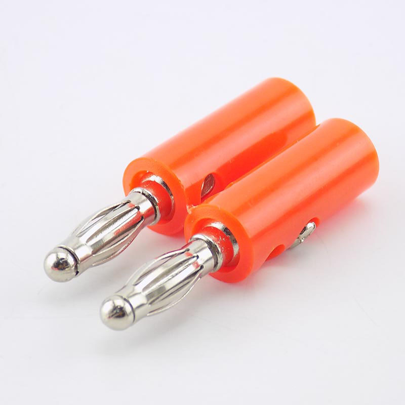 Banana Plate Plugs Connectors, 4mm, vermelho e preto, sem solda, Audio Speaker, Video, Musical, Adaptador DIY, 1 pc, 10pcs