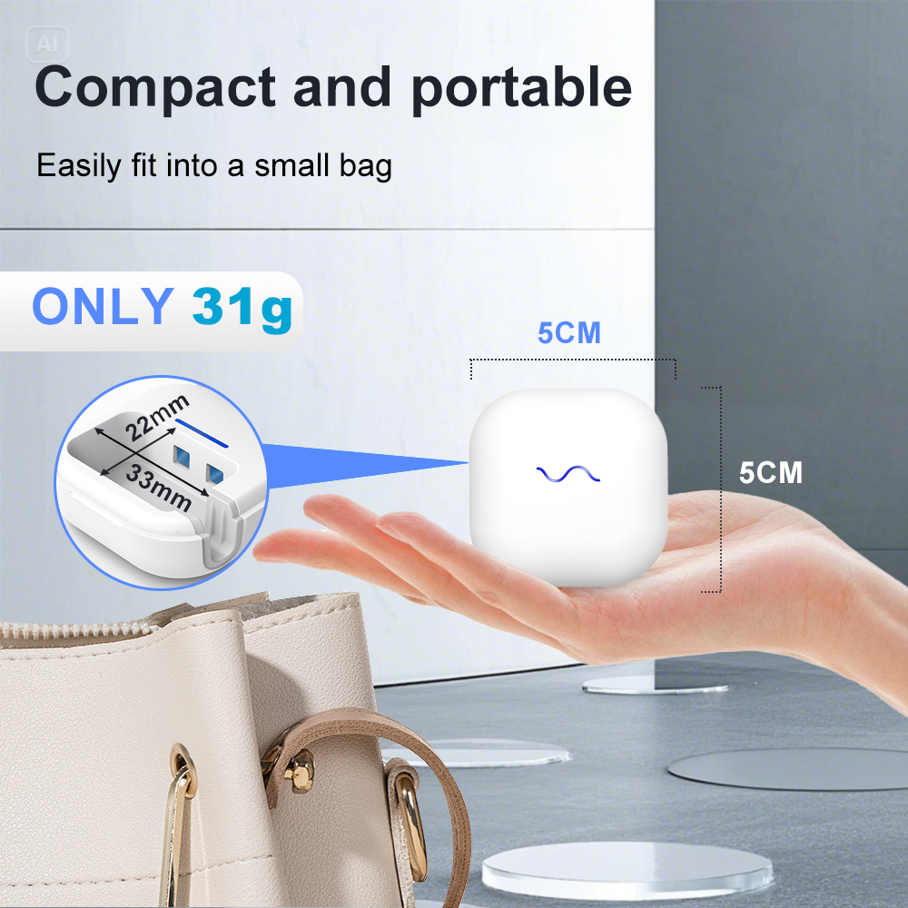 AiQUE 99,99% Sterilisatie Shell 280nm UV Tandenborstel Sterilisator Mini Draagbare 350mAh Oplaadbare Reistas Badkamer