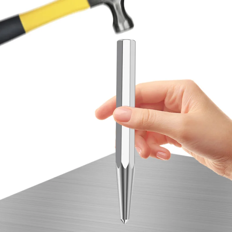 1PC Octagonal Center Punch Locator Fitter Chisel Metal Drilling Mark Cone Punch High Hardness
