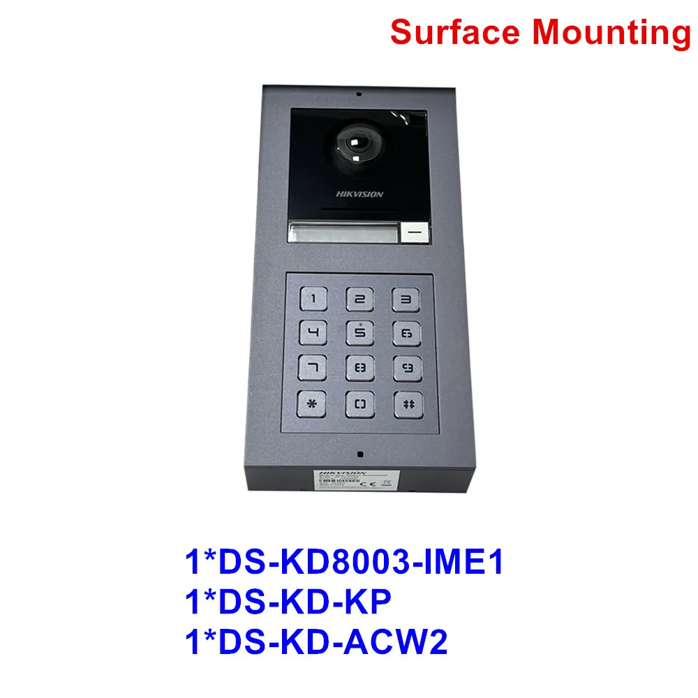 Origineel Hikvision DS-KD8003-IME1(B) modulair deurstation met montagebeugel DS-KD-ACF1 DS-KD-ACW2 DS-KD-KP toetsenbordmodule