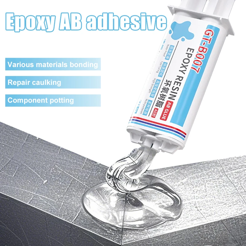 Pegamento de fundición transparente de secado rápido, adhesivo AB epoxi de alta resistencia, Gel impermeable para reparación de metales y plásticos, 50 ml/unid