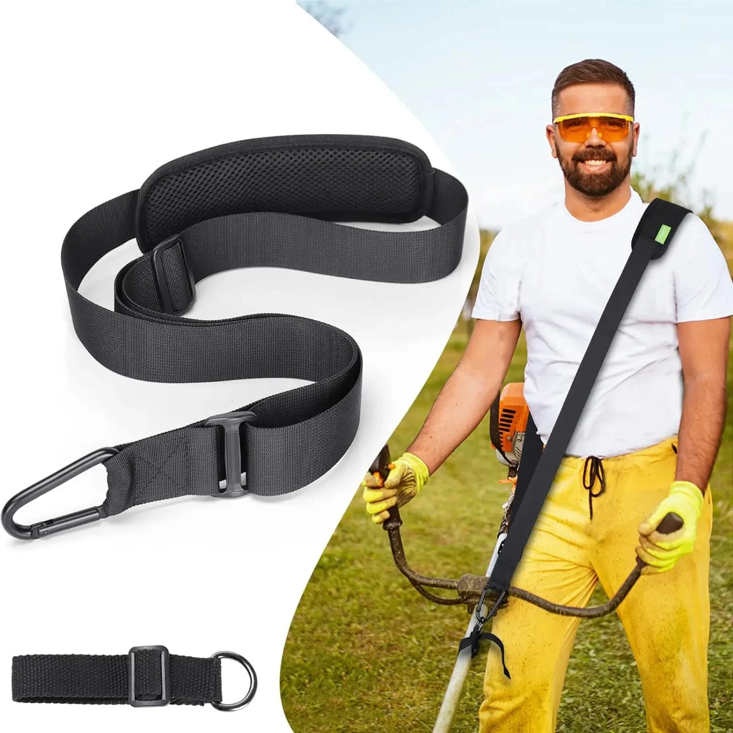 Adjustable Shoulder Strap Nylon Harness for Grass Trimmer Pruning Machine Gardening Tools