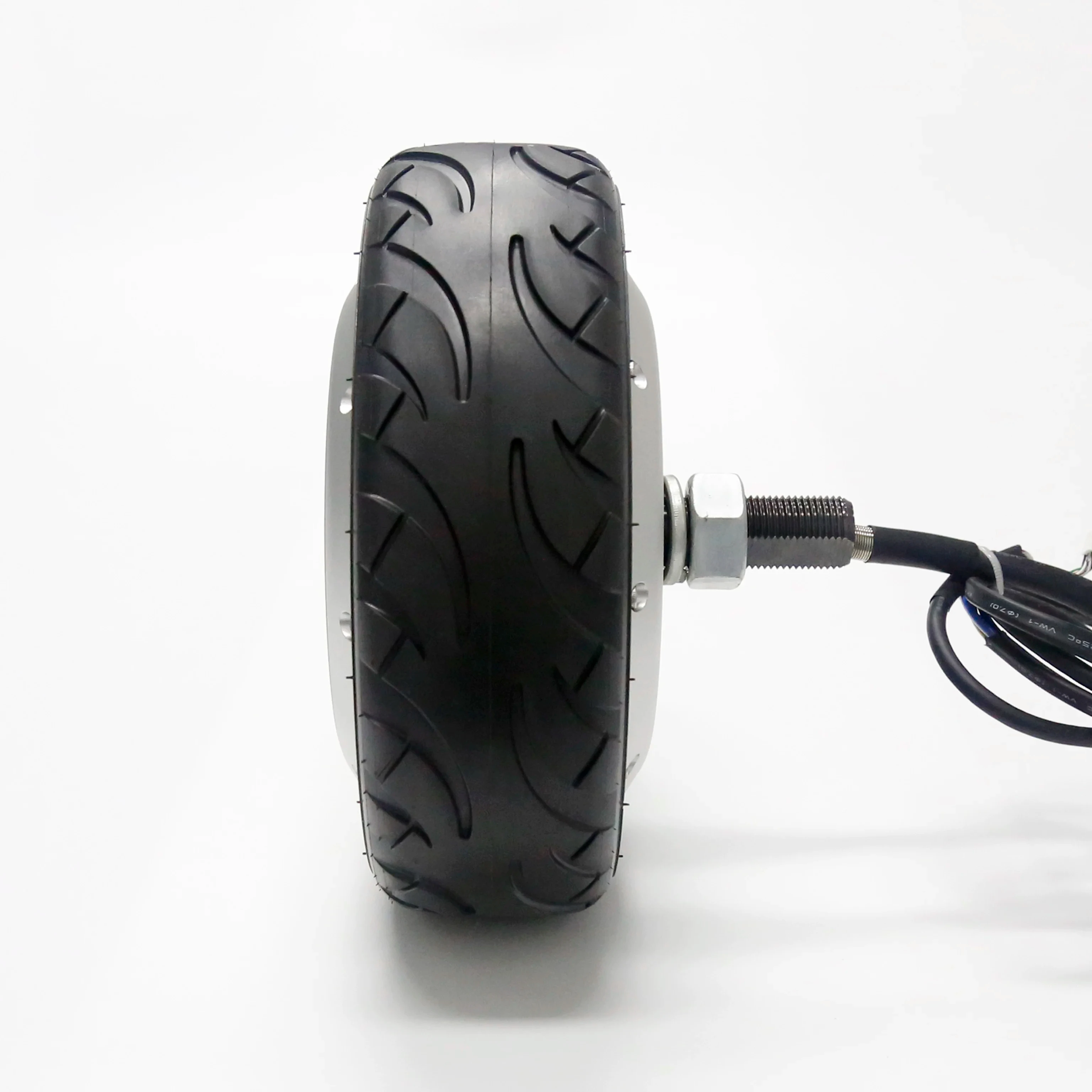 ZLTECH CE ROHS2.0 9.5inch 48V 800W 300kg Load BLDC Rubber Tire IP54 Wheel Hub Servo Motor With Encoder For Handling Robot