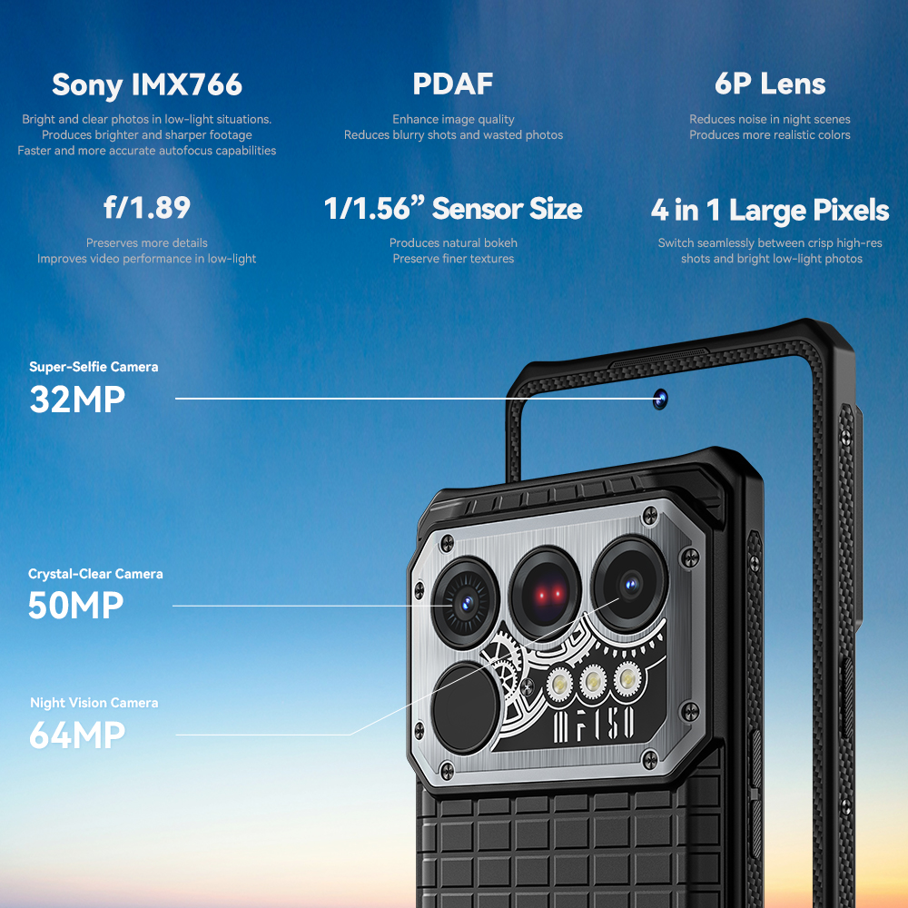 IIIF150 Raptor 5G Rugged Smartphone Android 14 Mobile Phone 6.78'' 120Hz AMOLED Display 16GB+512GB 50MP 65W 10000mAh Phone