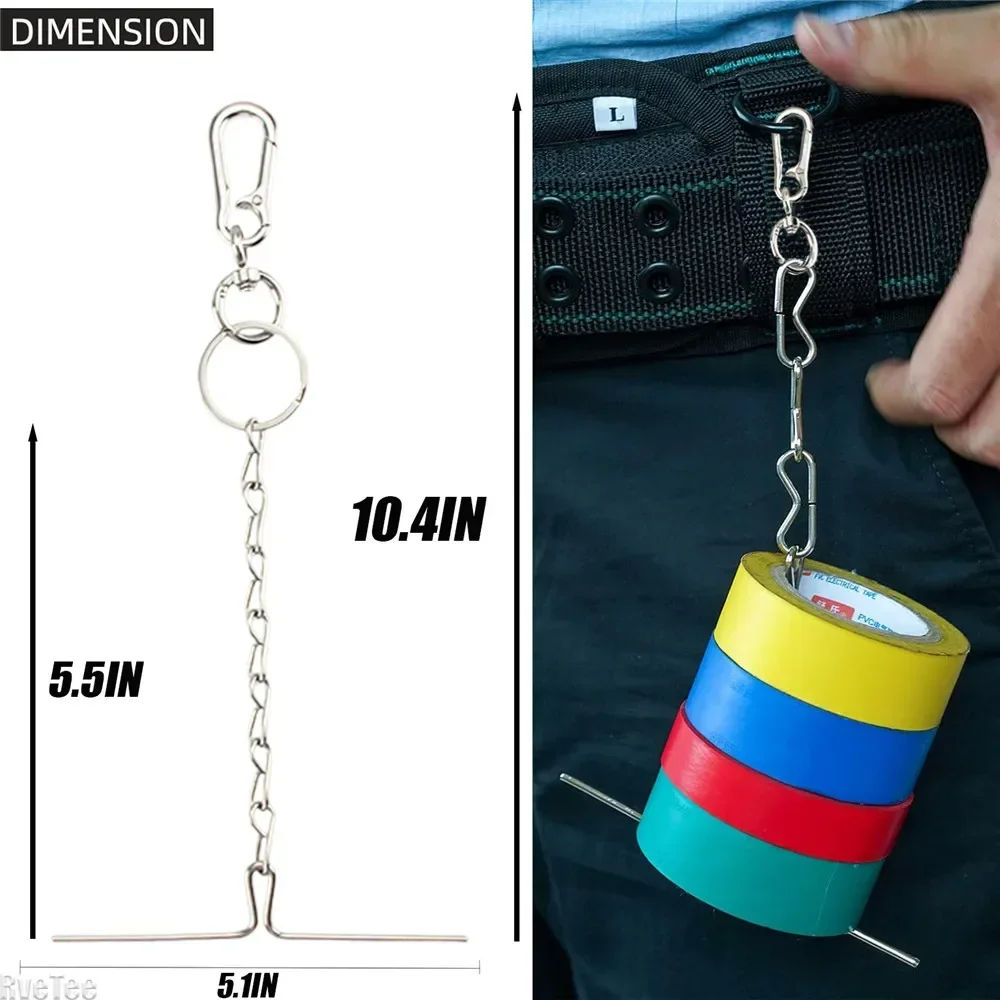 NEW High Quality Tape Storage Chain Holder with Hook Portable Electrician Tool Belt Bag Accessories