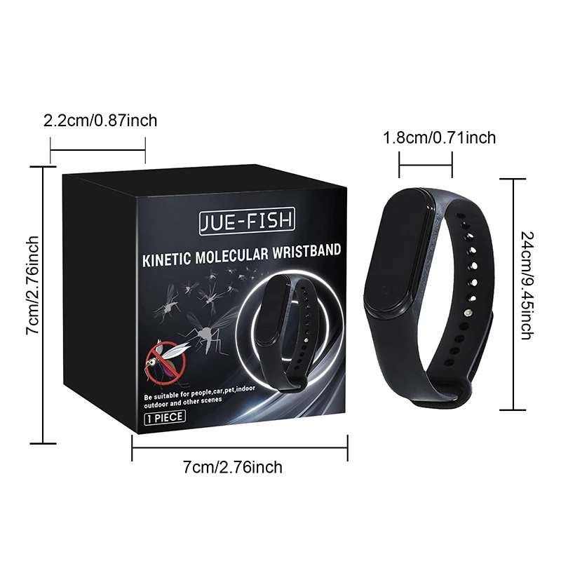 Pulsera portátil unisex repelente de mosquitos físico y ultrasónico no químico para el hogar y al aire libre