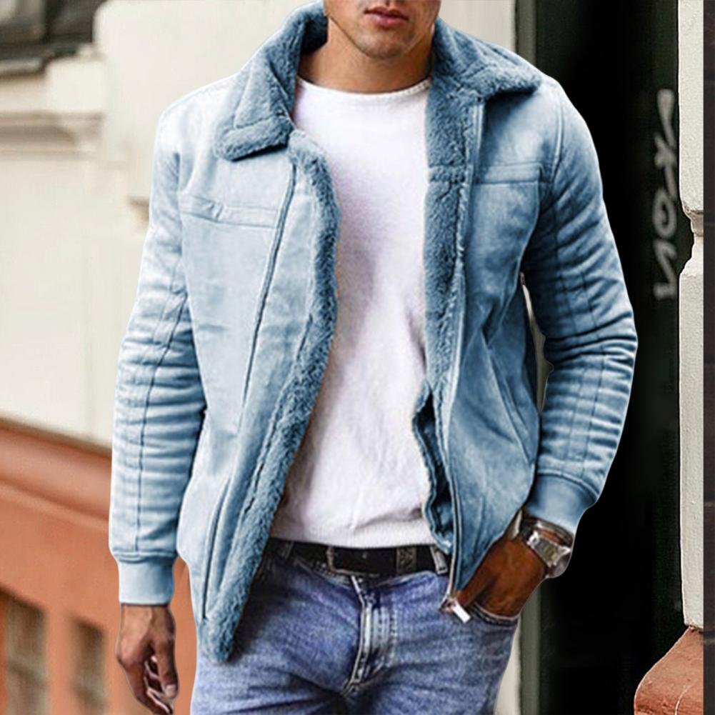 Jaqueta quente de inverno casaco casual masculino outono e inverno nova moda jaqueta de lã masculina para manter aquecido