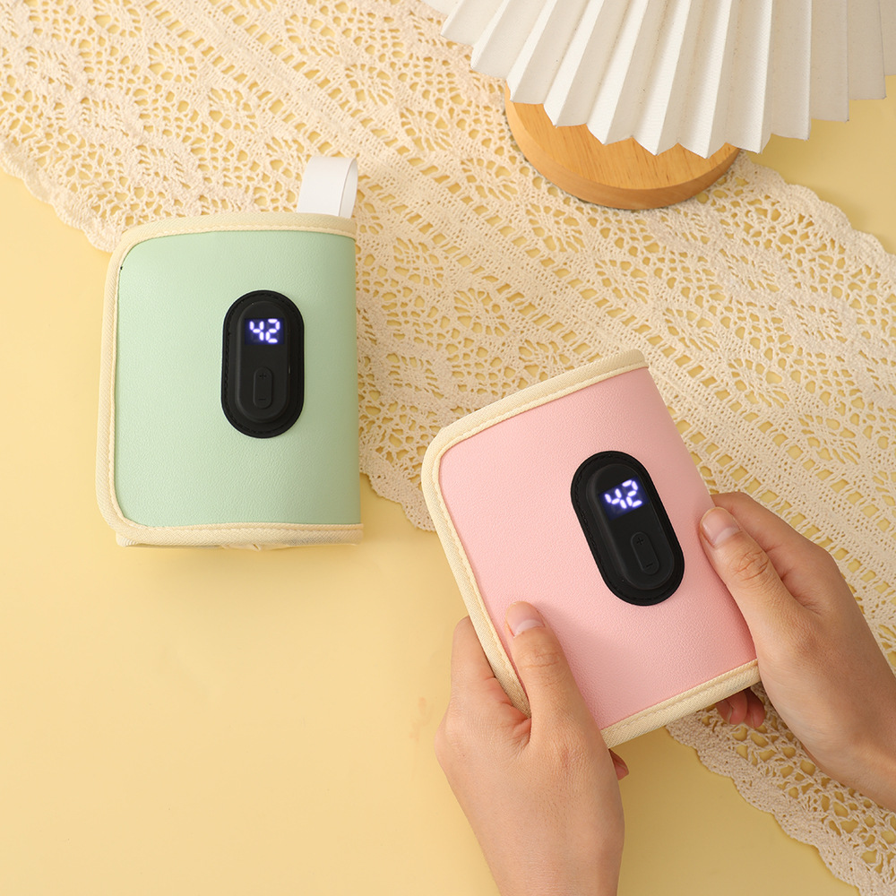 Kit de isolamento de garrafa com display digital, aquecedor de leite, termostato portátil, aquecimento de temperatura constante, usb universal ao sair