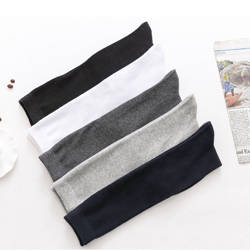 Calcetines hasta la rodilla de algodón para hombre, calcetines informales cómodos y transpirables, calcetines suaves de Color sólido de alta calidad que absorben el sudor